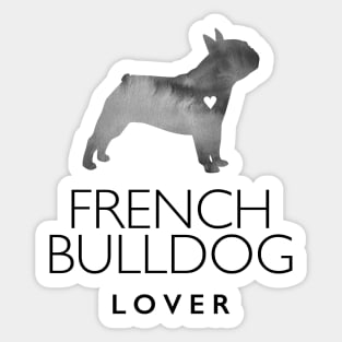 French Bull Dog Lover Gift - Ink Effect Silhouette Sticker